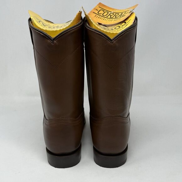 Corral A4068 Cowboy Roper Boots Mens 9 EE Wide Brown Leather Mid Calf Western - Picture 12 of 16